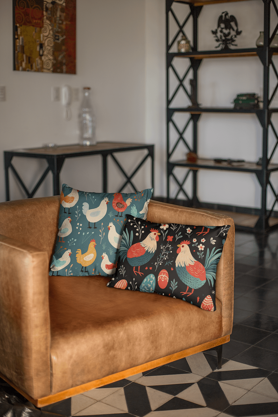 Mid Century Modern Chicken Pillow - Duo Design product image (19)