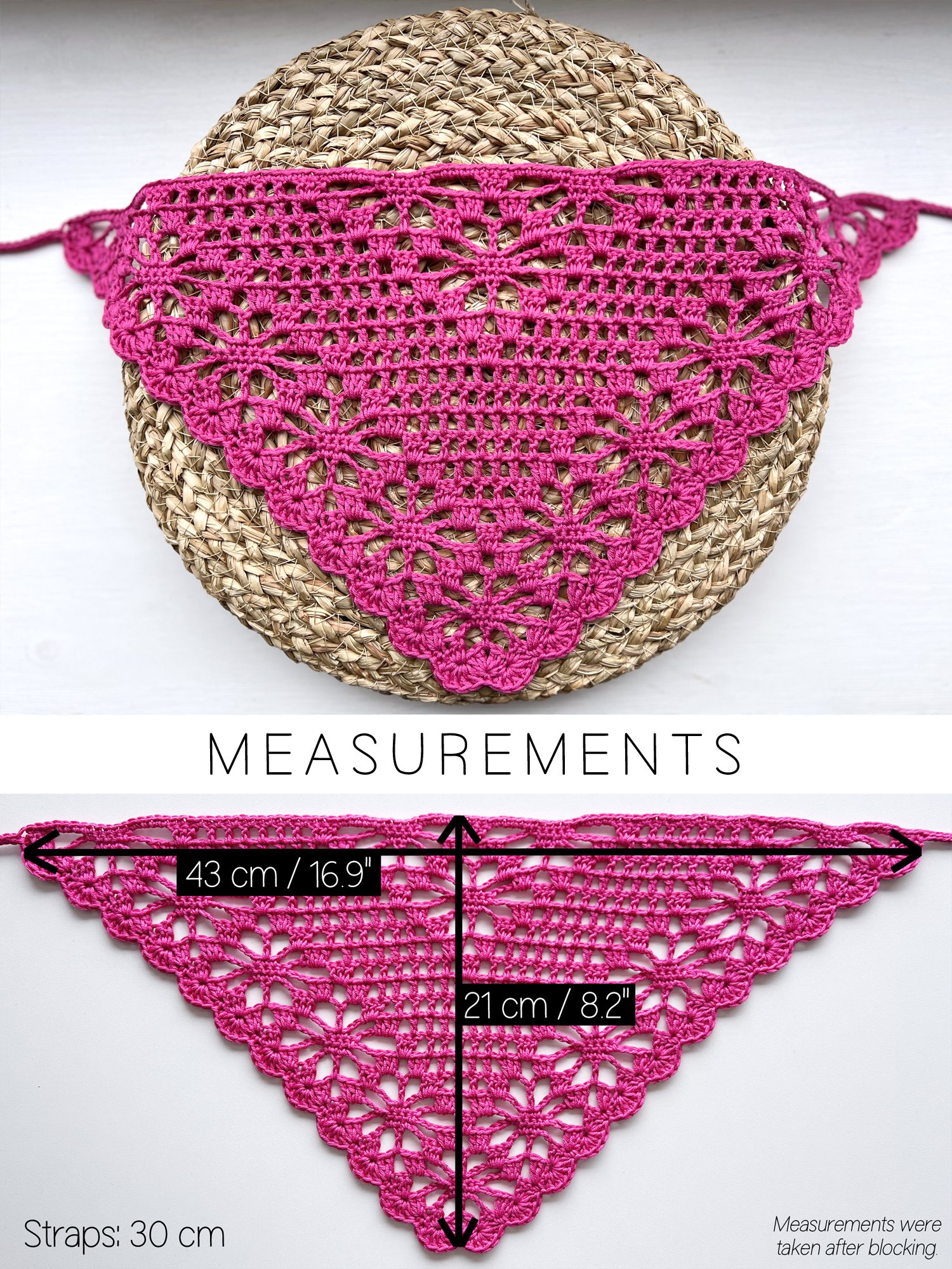 Crochet Pattern: Floral Diamond Mesh Bandana V9 product image (3)