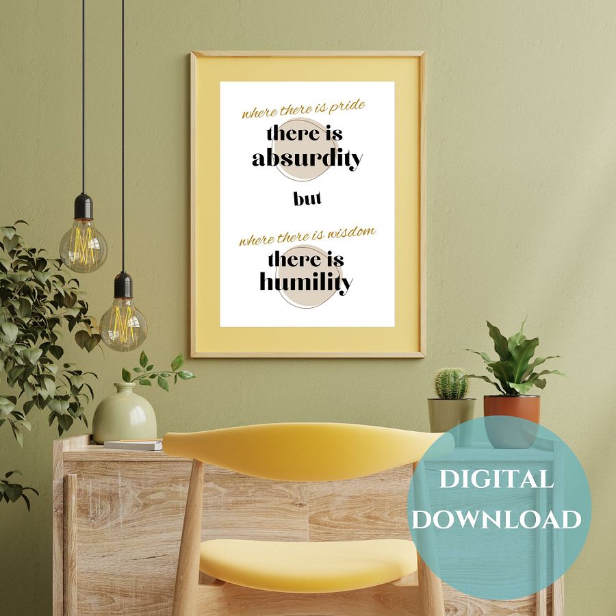 Pride vs Wisdom Printable Wall Art product image (1)