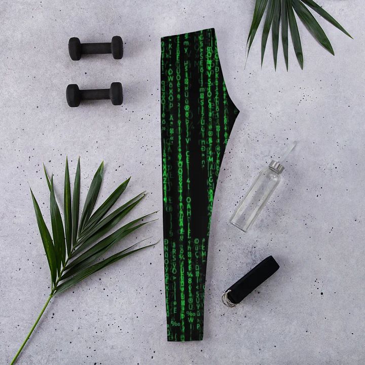 Leggings – Binary Code Print for Futuristic & Stylish Comfort product image (2)