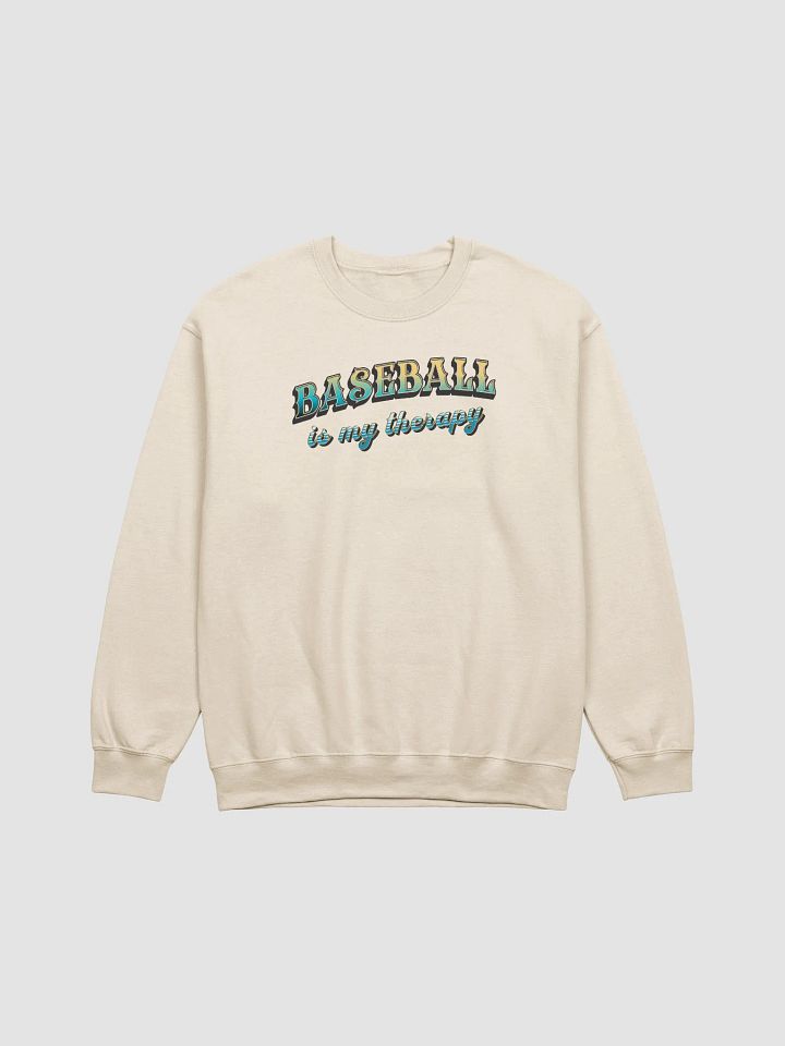 Baseball Is My Therapy Vibes Sweatshirt product image (15)
