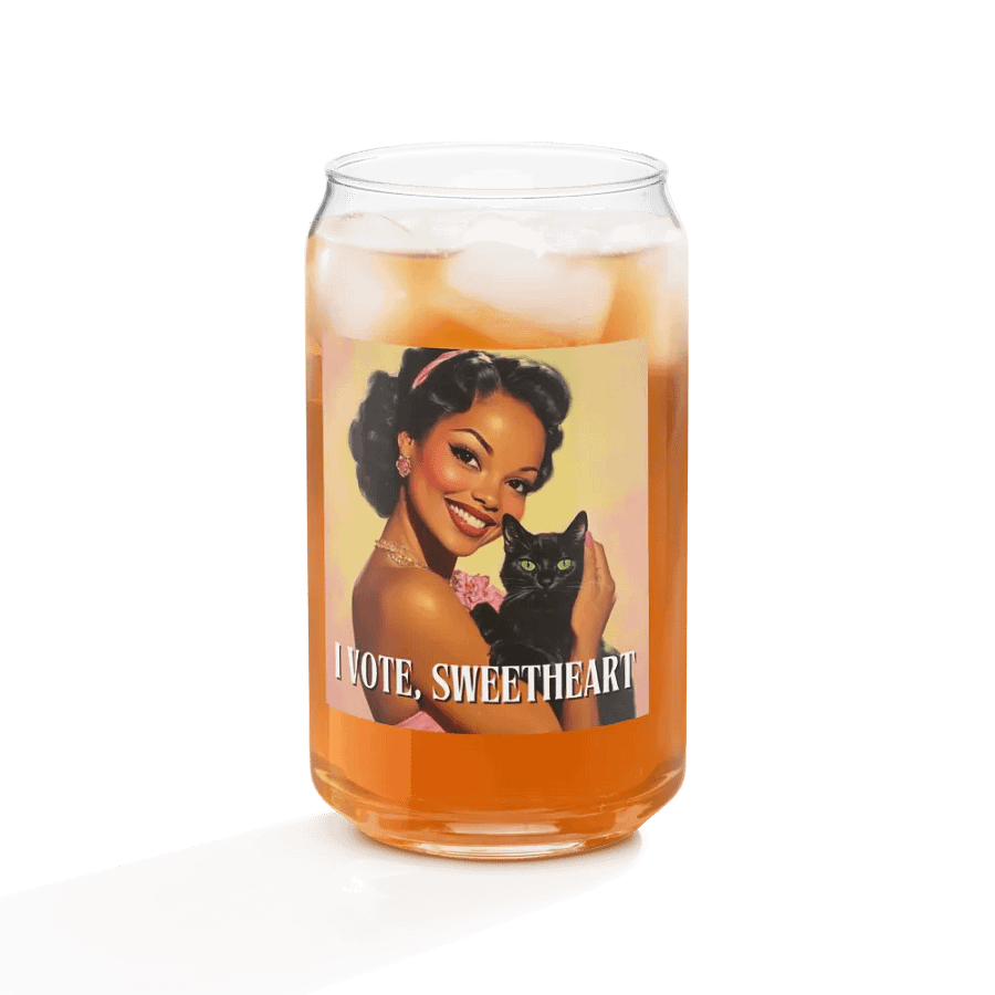 I Vote Sweetheart 2 Can-Shaped Glass product image (6)