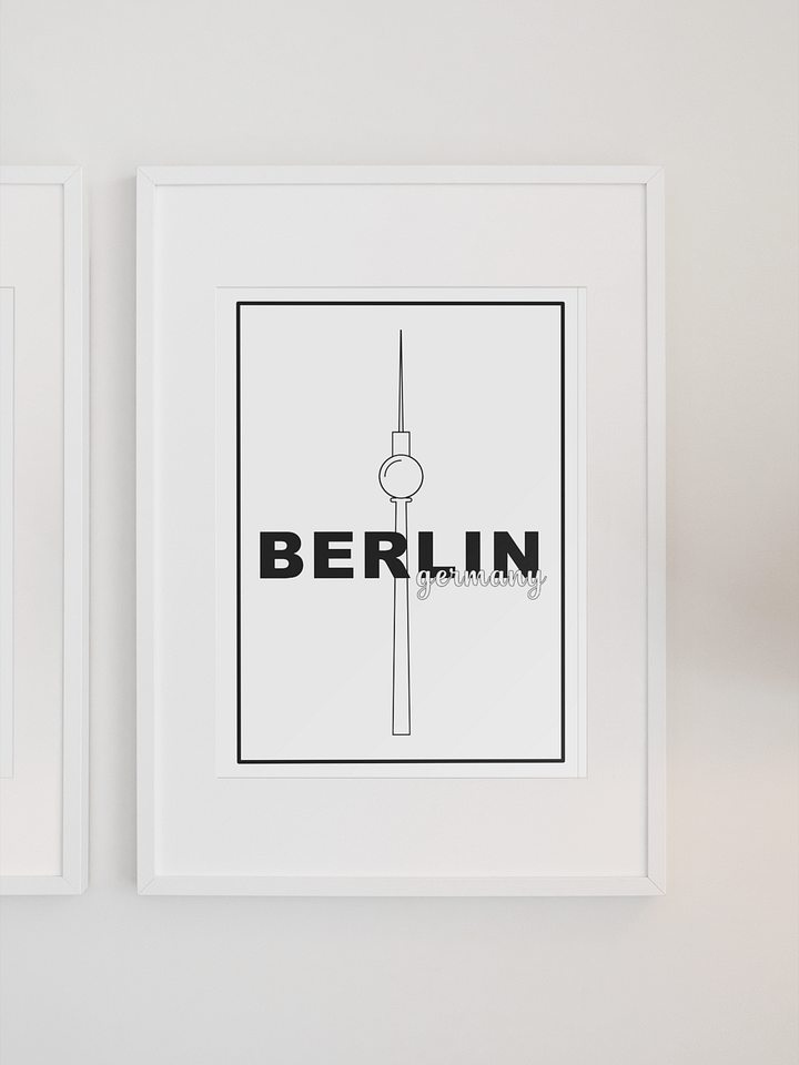 Berlin TV Tower Minimalist Poster, Iconic German Landmark Art, Black and White City Line Drawing, Urban Chic Wall Decor, Travel Gift product image (1)