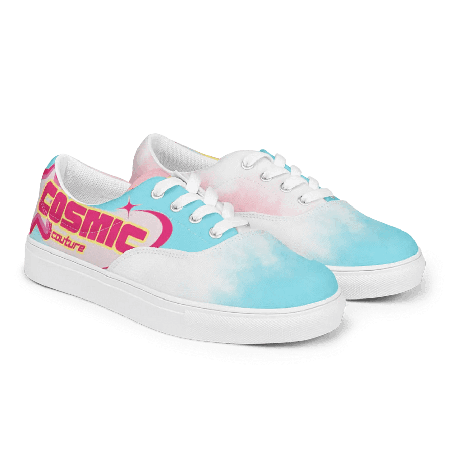 Cosmic Couture Cotton Candy Men's Lace-Up Canvas Shoes product image (9)