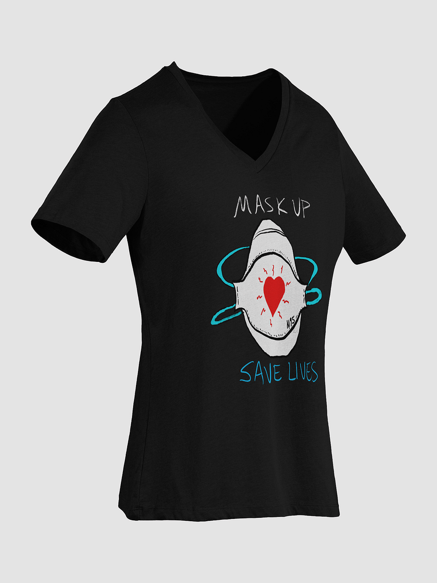 Mask Up Save Lives Relaxed V-Neck Tee product image (9)
