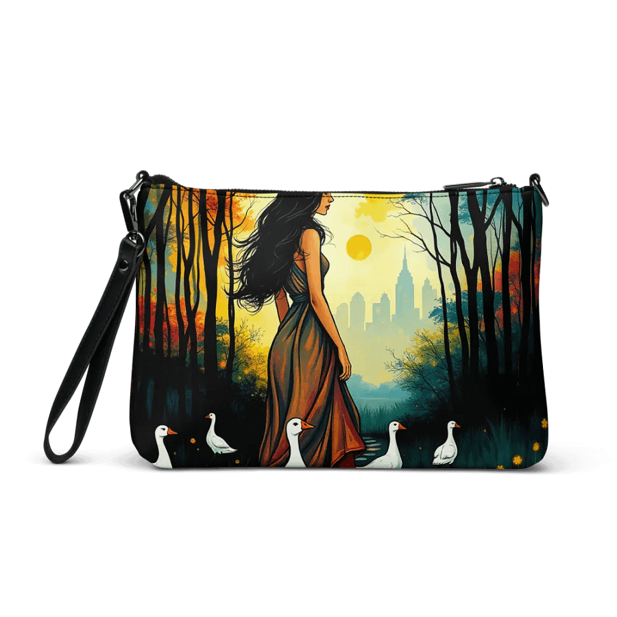 premium faux leather Serene Path All-Over Print Crossbody Bag product image (3)
