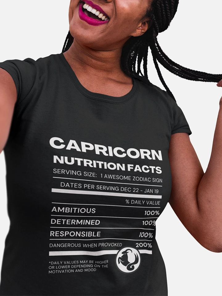 Capricorn Nutrition Facts T-Shirt product image (1)