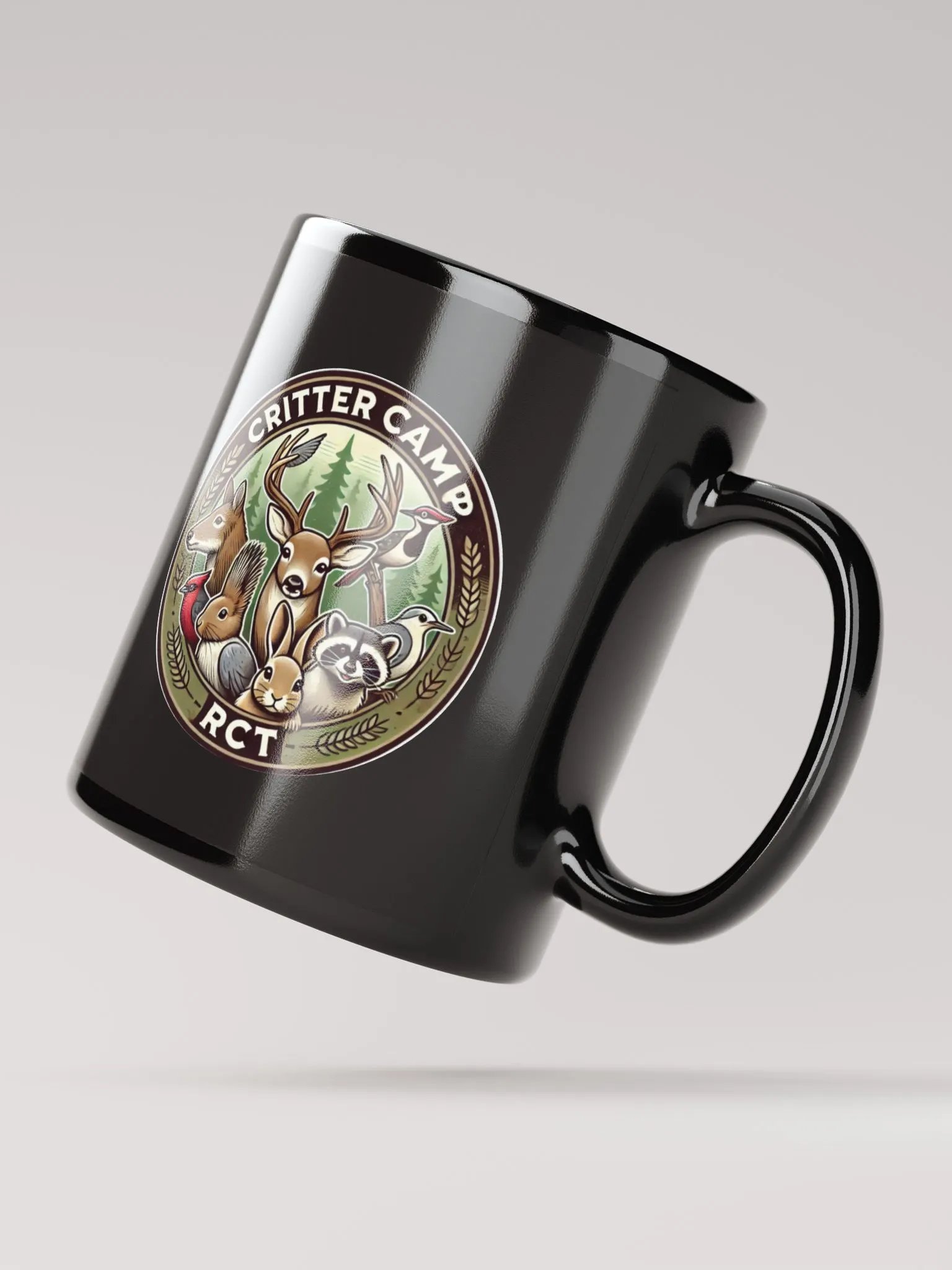 Glossy Black Coffee Mug - Critter Camp product image (3)