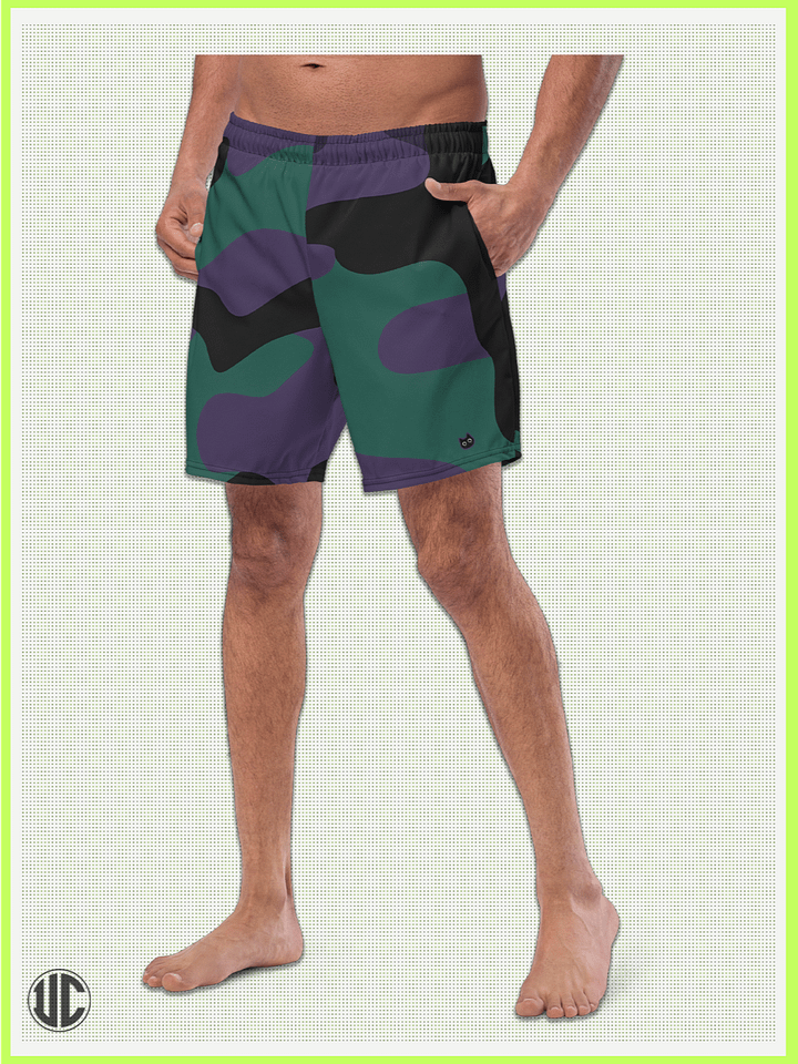 Midnight Purple Camo – Men’s Swim Trunks product image (1)