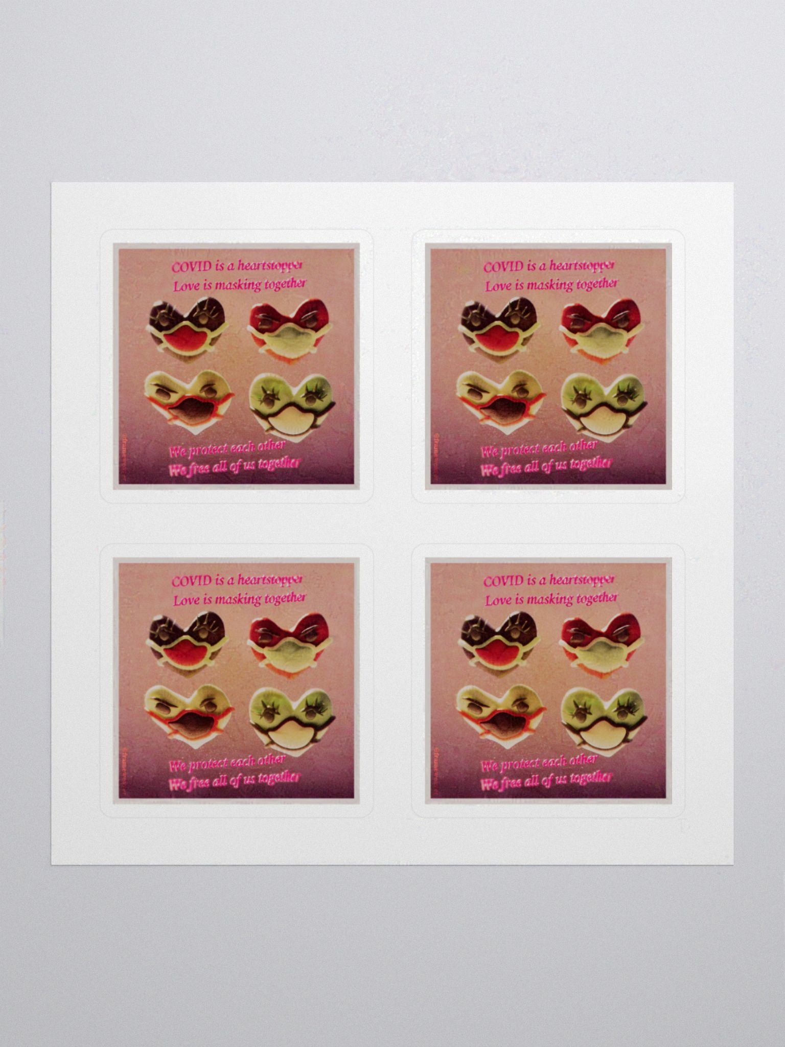 Love Is Masking Together stickers product image (1)