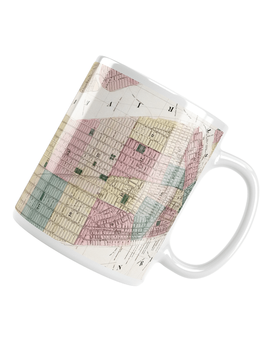 Vintage Manhattan Map White Glossy Mug product image (4)