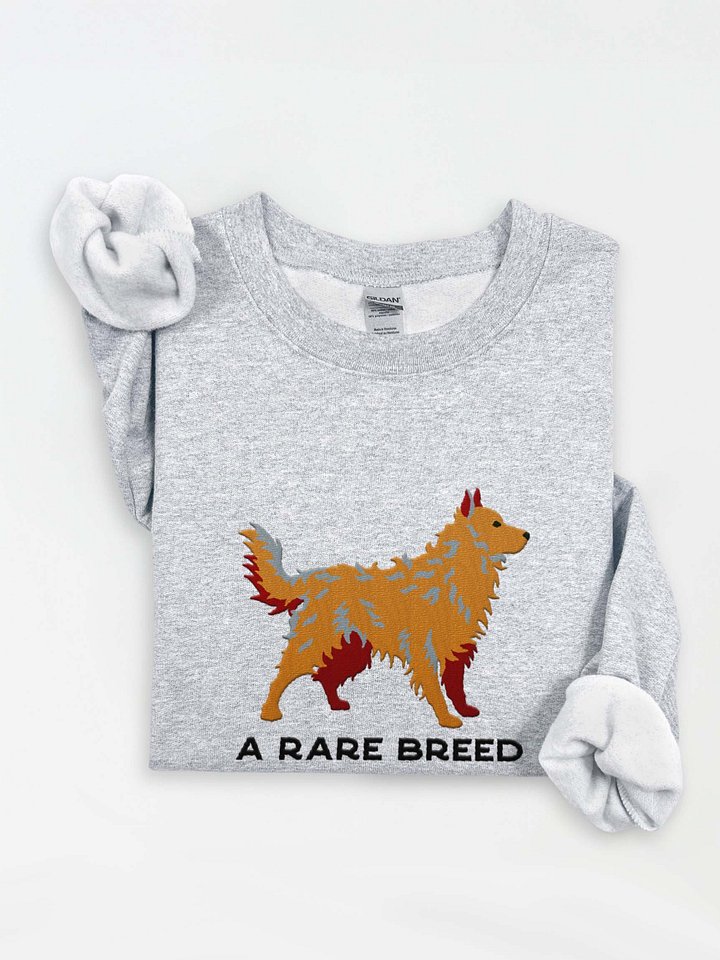 A Rare Breed Sweatshirt (Embroidered) of a Hungarian Mudi(Tan) product image (1)