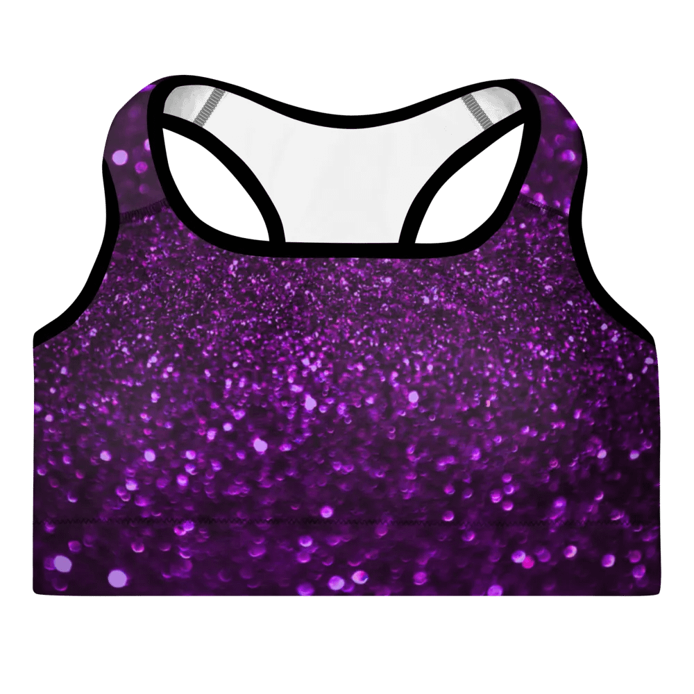 Shimmering Purple Sequin Sports Bra product image (5)