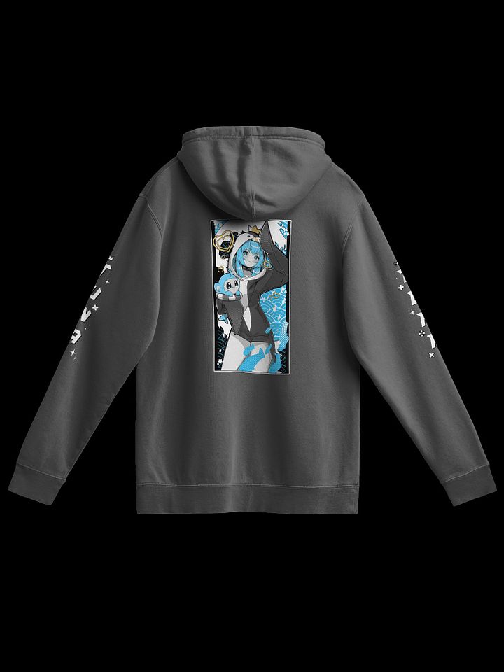 Black & Blue Hoodie Pigment Dyed Unisex Oversized product image (2)