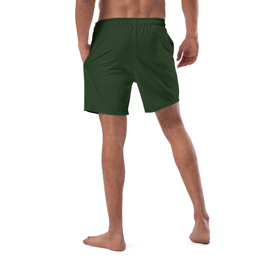Colorado Pine Green Solid Color Men's Swim Trunks product image (6)