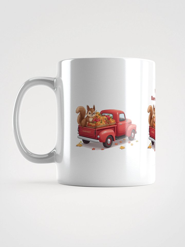 Nutty Fall Harvest & Happiness White Glossy Mug product image (1)