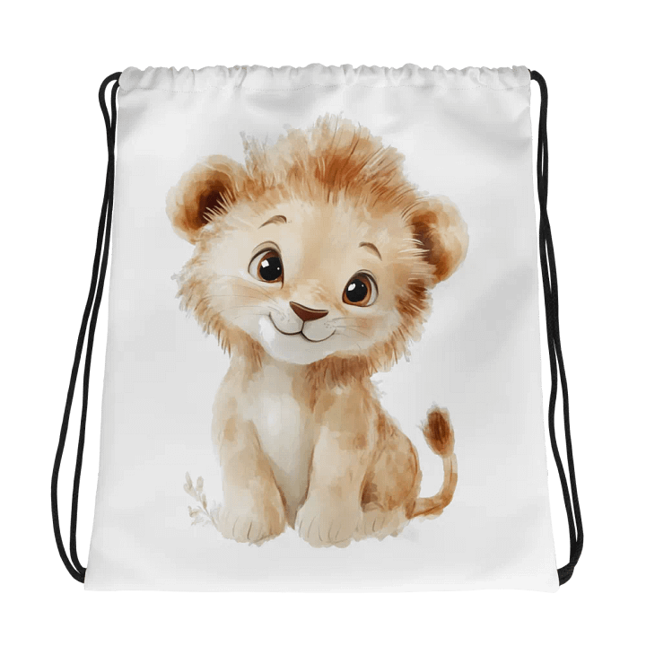 Adorable Lion Cub Drawstring Bag product image (1)