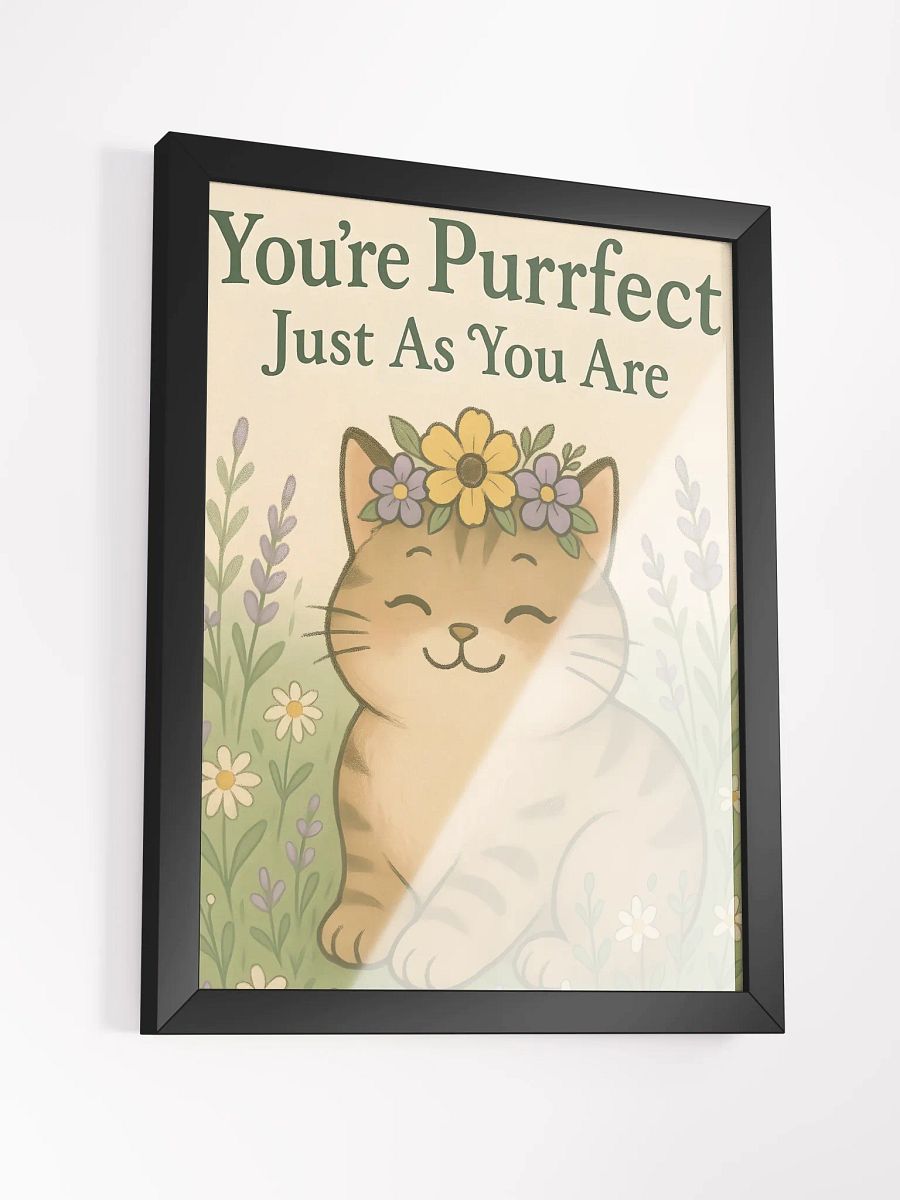 Purrfect Cute Cat Motivational Framed Poster product image (27)