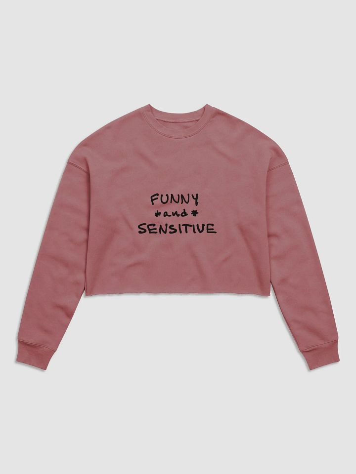 FUNNY *and* SENSITIVE printed cropped crewneck product image (2)