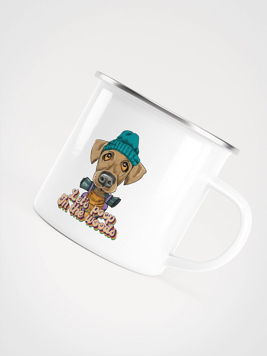 Enamel Camping Mug - Camping Dog - poop on the woods product image (5)