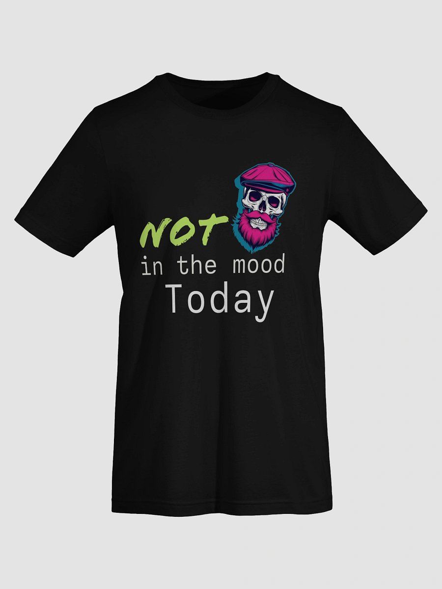 Skull with Pink Beard Not in the Mood T-Shirt product image (47)