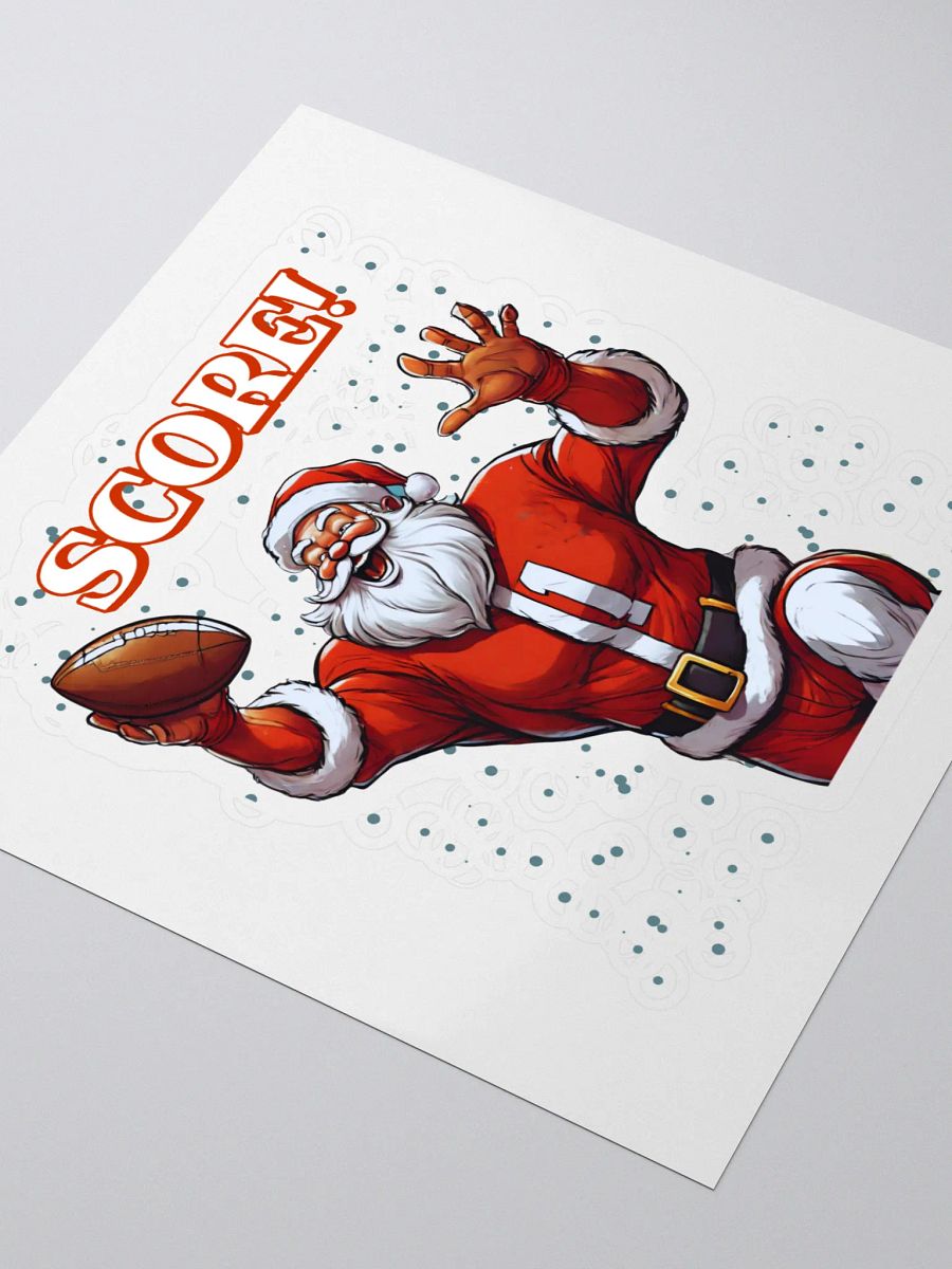 Football Playing Santa Claus Sticker product image (3)