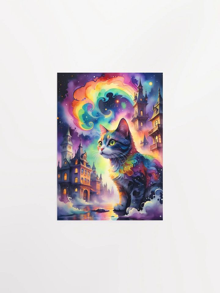 Rainbow Castle Cat Poster product image (3)