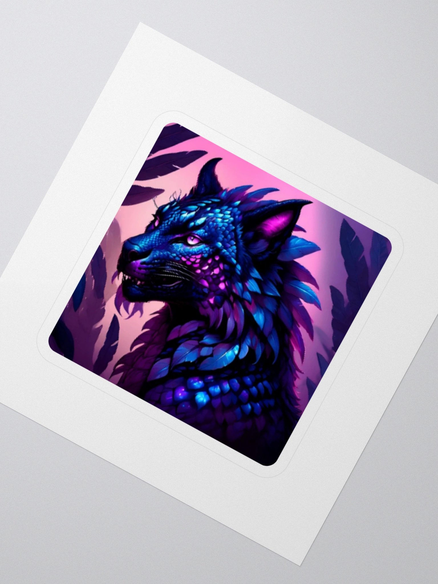 Iridescent Big Cat Kiss Cut Stickers product image (2)