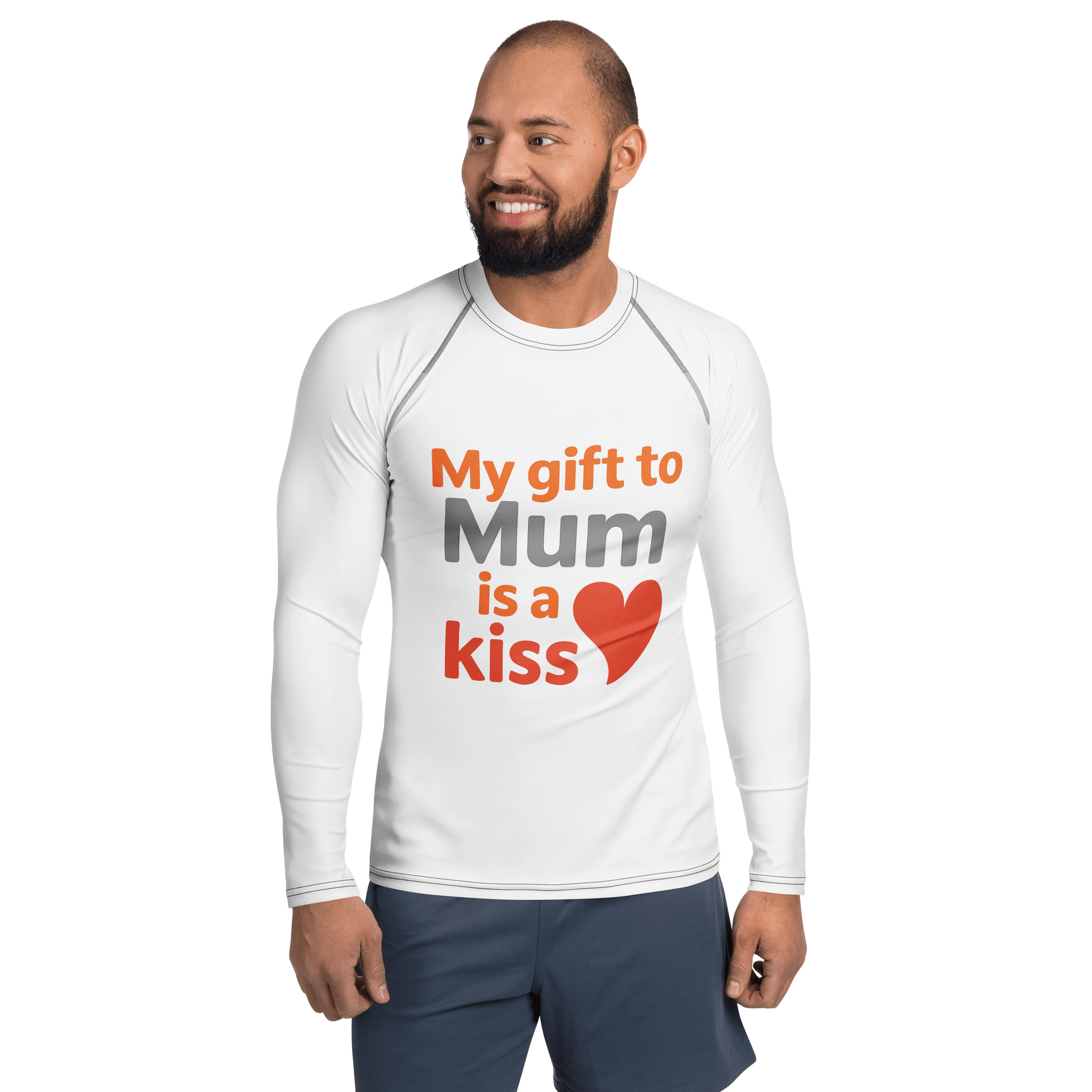 Heartfelt Men's Rash Guard: My Gift to Mum product image (1)