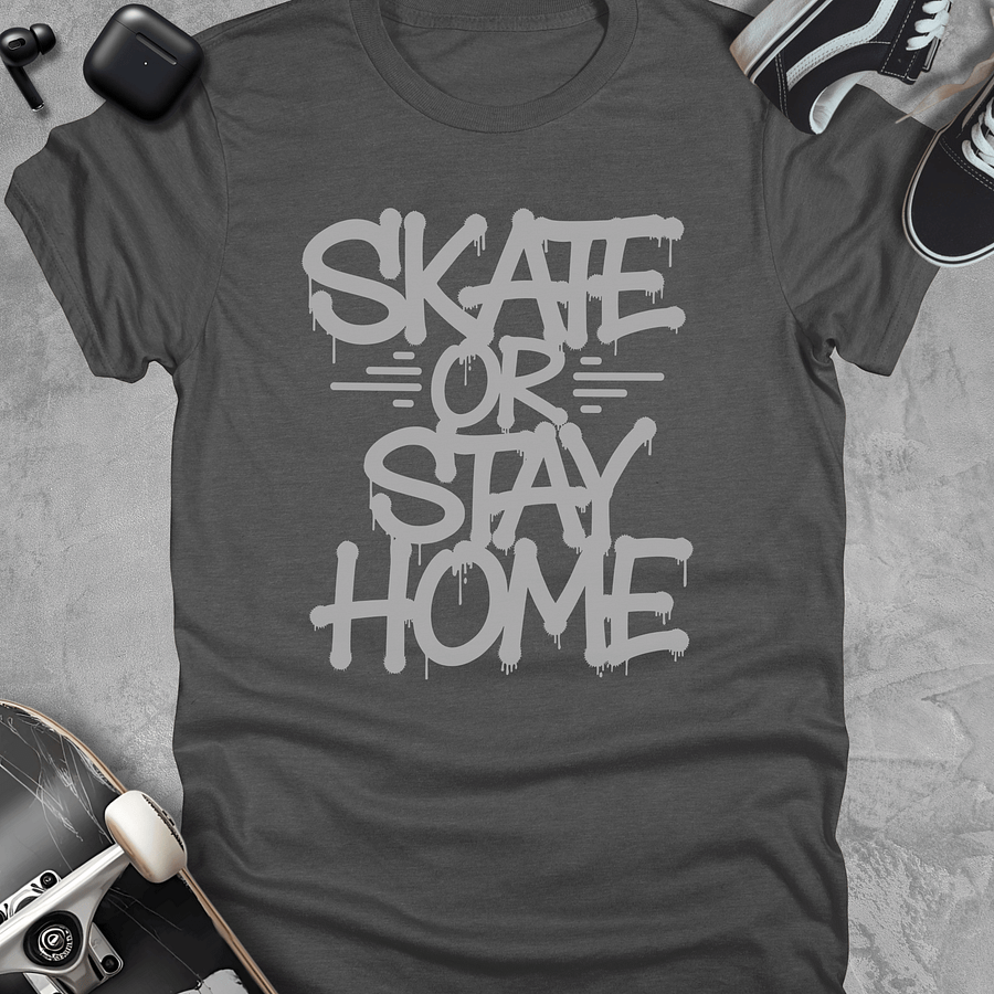 Skate or stay home, Skate t-shirt, Unisex product image (4)