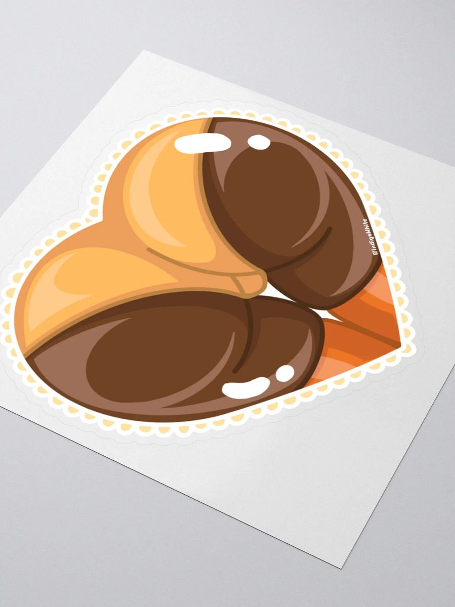 Orange Heart Booty Sticker product image (7)