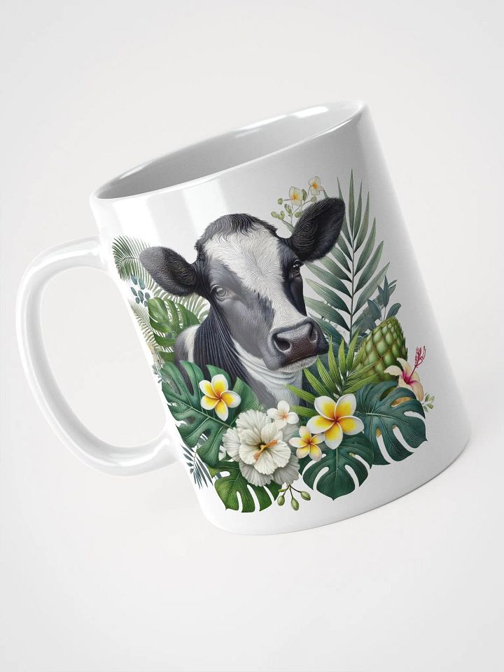 Tropical Cow White Glossy Mug product image (2)