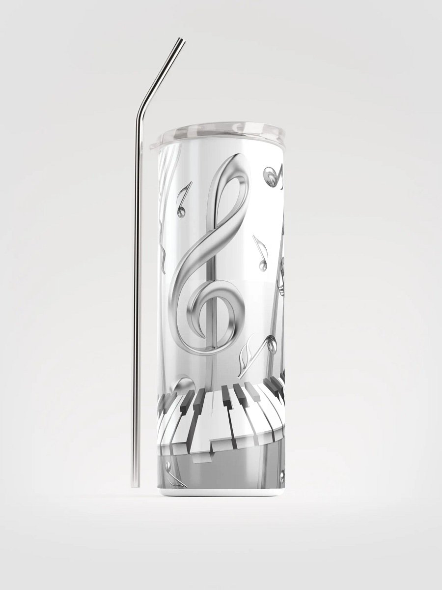 3D Metallic Music Notes with Keyboard product image (1)