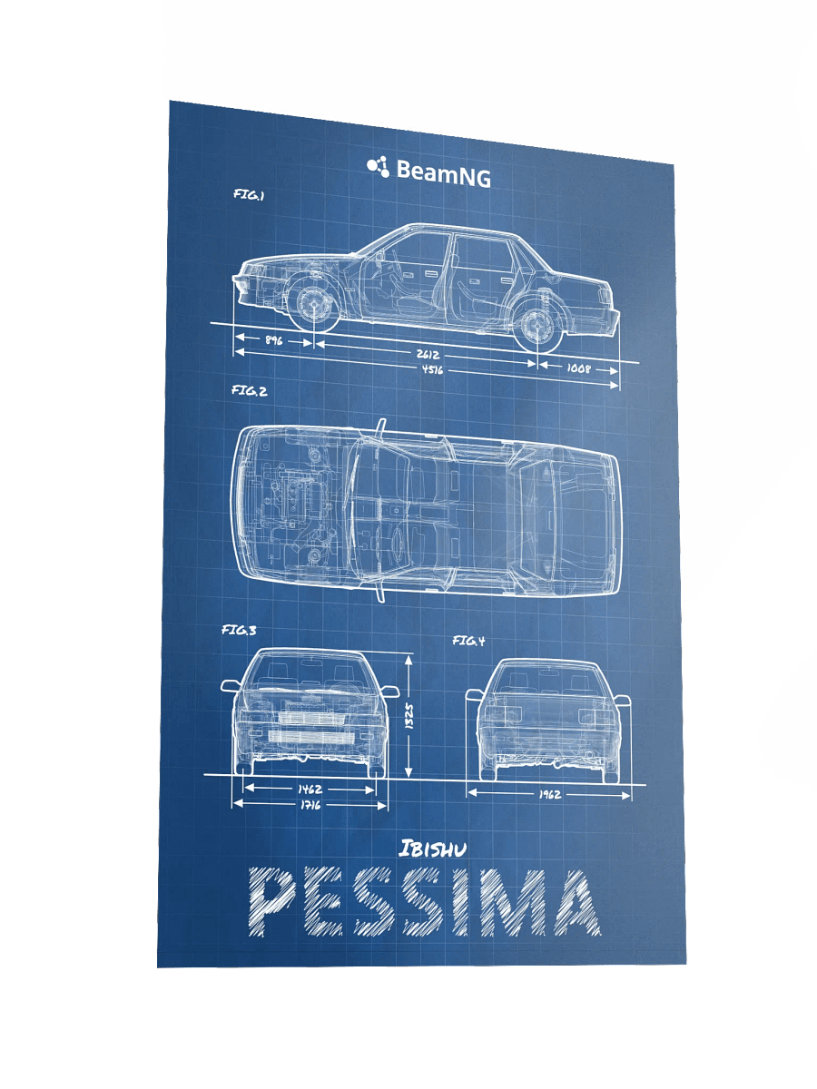 Ibishu Pessima (1988 - 1991) Blueprint Poster product image (4)