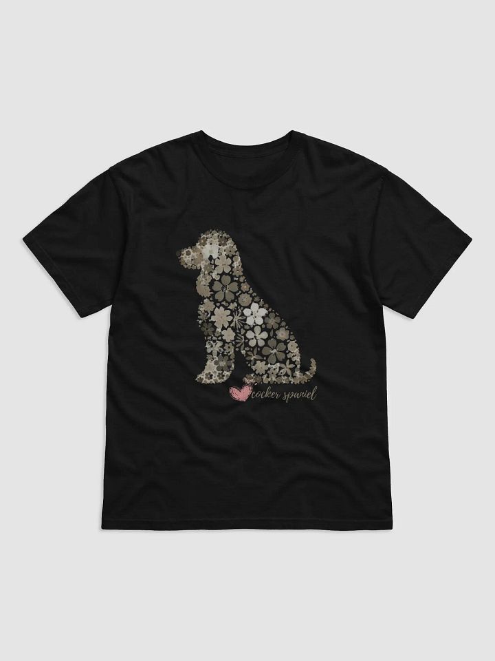 Elegant Floral Cocker Spaniel Silhouette Art product image (1)