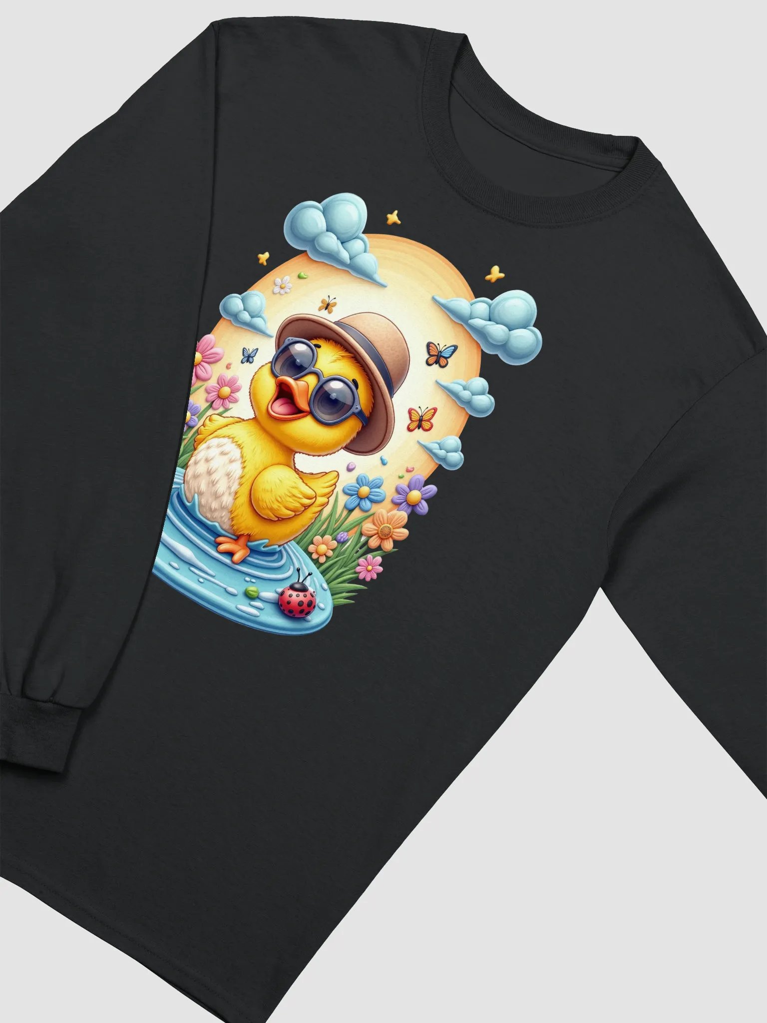 Dapper Duck Cartoon Long Sleeve Tee product image (34)