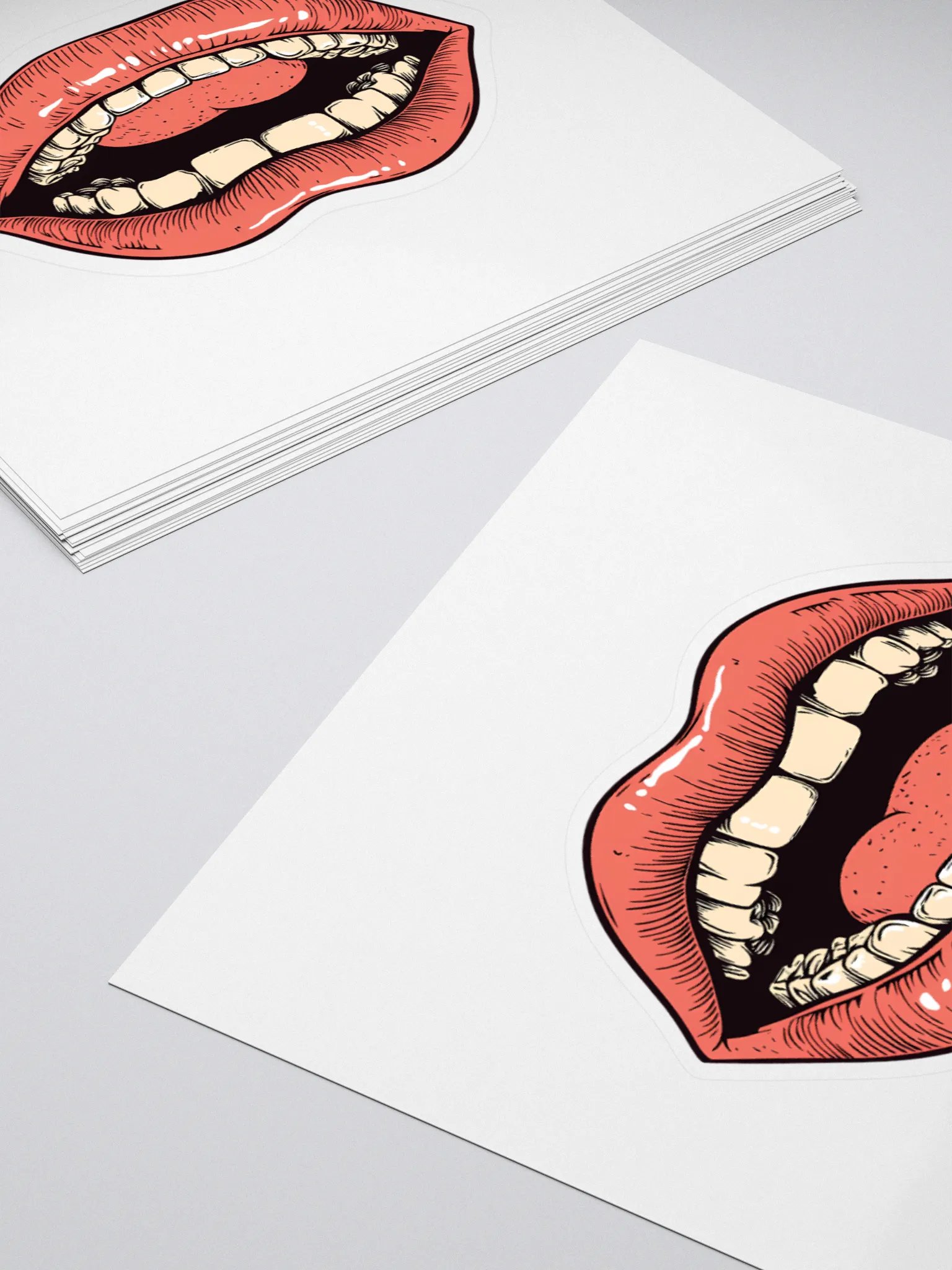 Open Mouth 80's Design Style sticker product image (4)