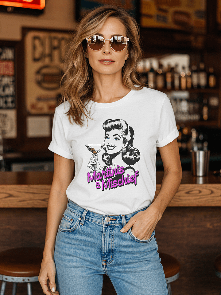 Martinis and Mischief – Golden Era Vintage Tee product image (2)