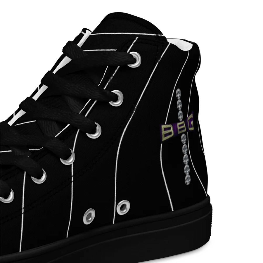 BBG Black Pinstripe High Tops - Black Soles product image (10)