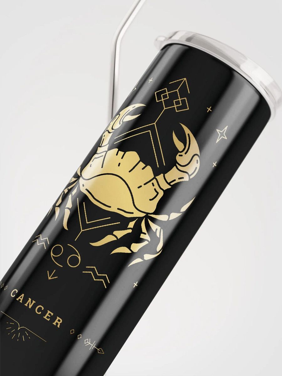 Golden Celestial Cancer Zodiac Stainless Steel Tumbler: Embrace Cosmic Elegance! ♋✨ product image (5)