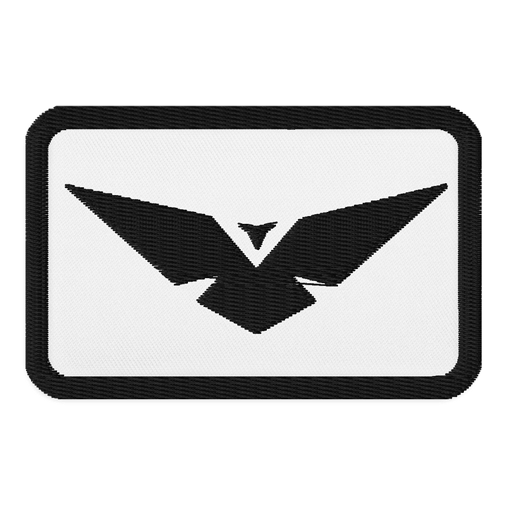 White Embroidered Rectangle Patch product image (1)