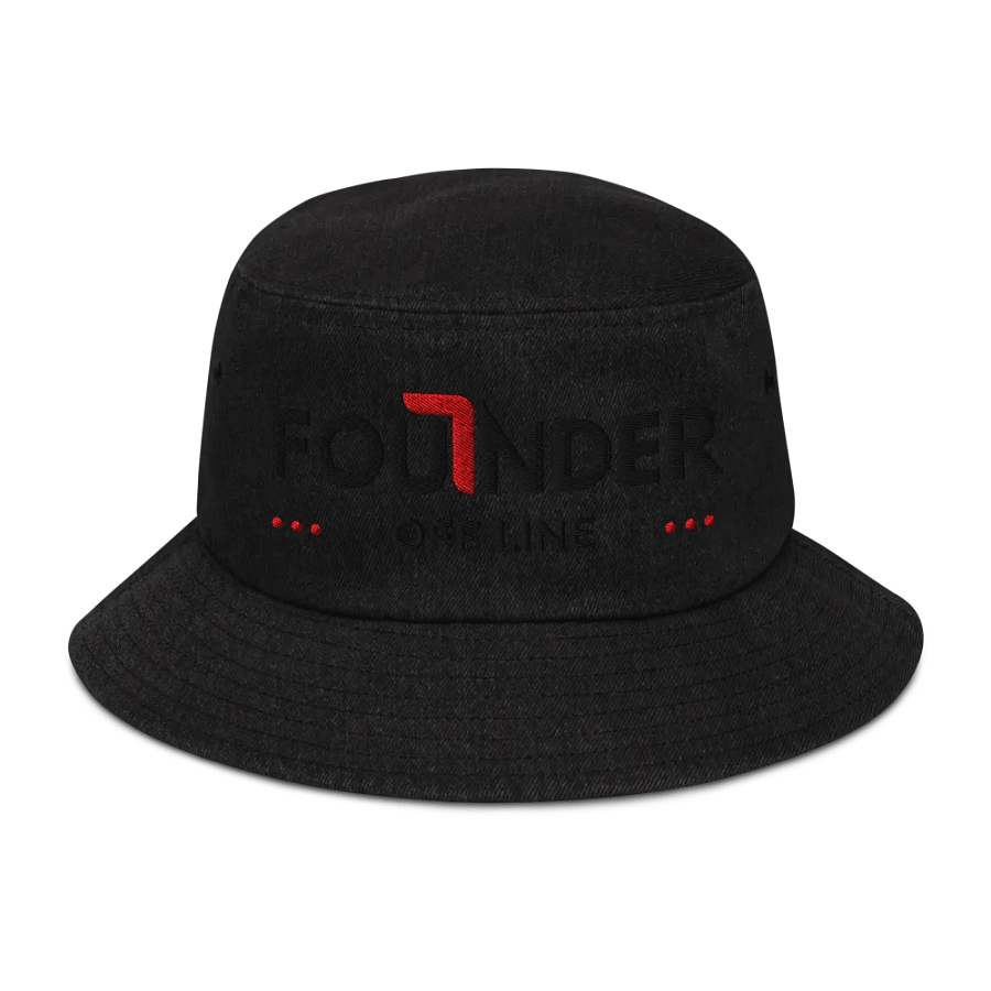 Retro Founder Off Line Logo Denim Bucket Hat product image (1)