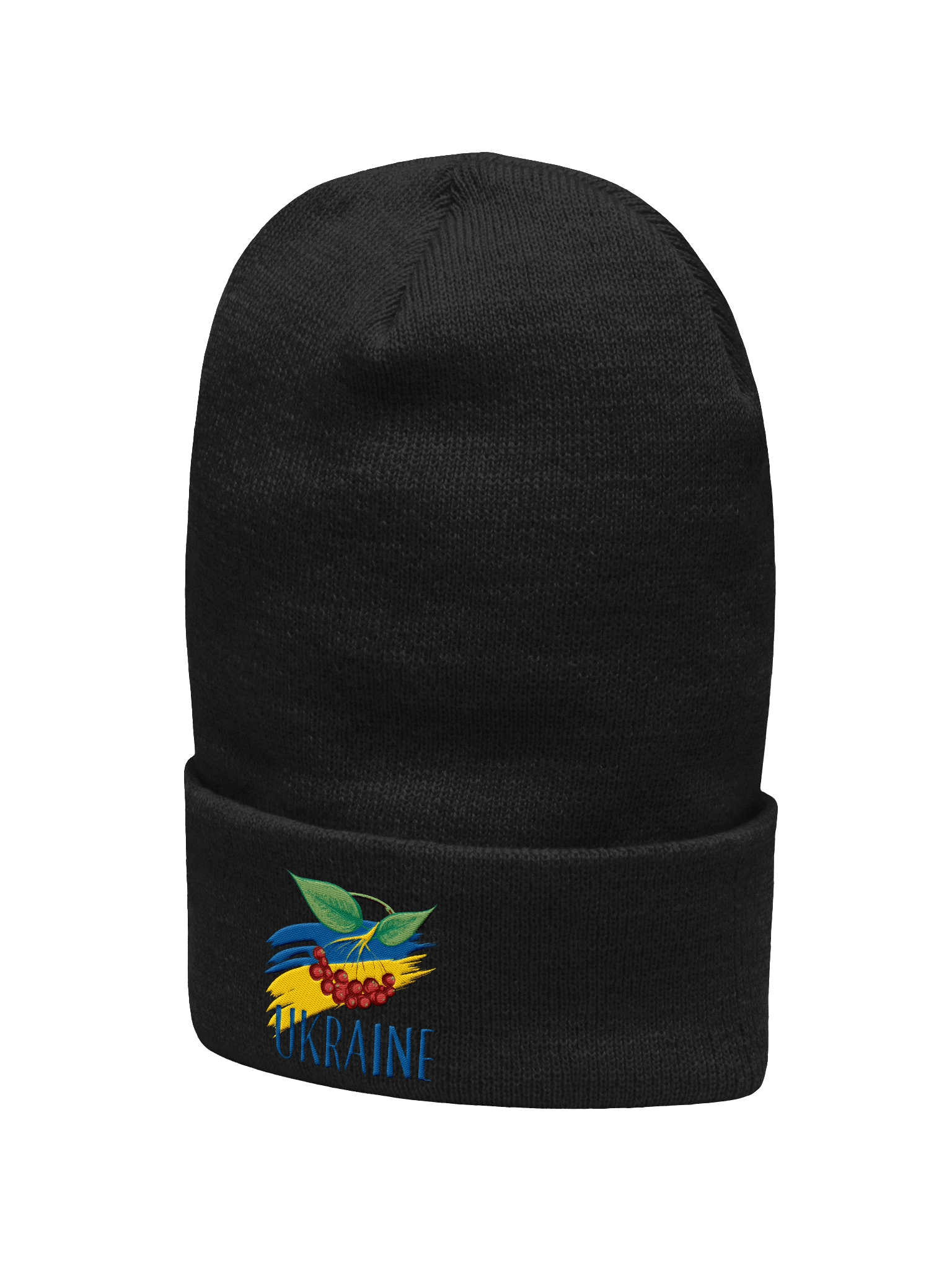 Ukraine Kalyna Red Berries Ukrainian Folk Symbol Heritage | Yupoong Cuffed Beanie | Embroidered product image (20)