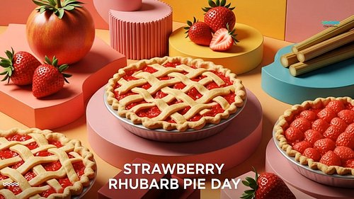 Lets make some waves 🌊 today - 

Strawberry Rhubarb Pie Day! 🥧
AI baked a wave of sweet-tart bliss. 
Fave pie topping? 

Did ...