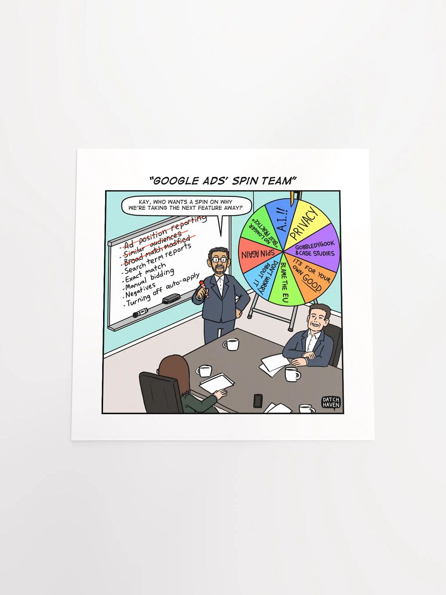 "Google Ads spin team" poster (square) product image (17)