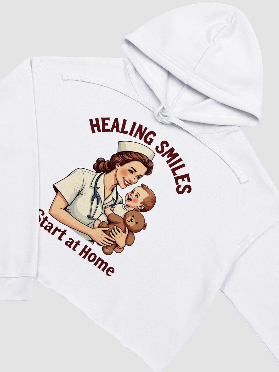 medical moms, dads, Healing Smiles Nurse Crop Hoodie product image (12)