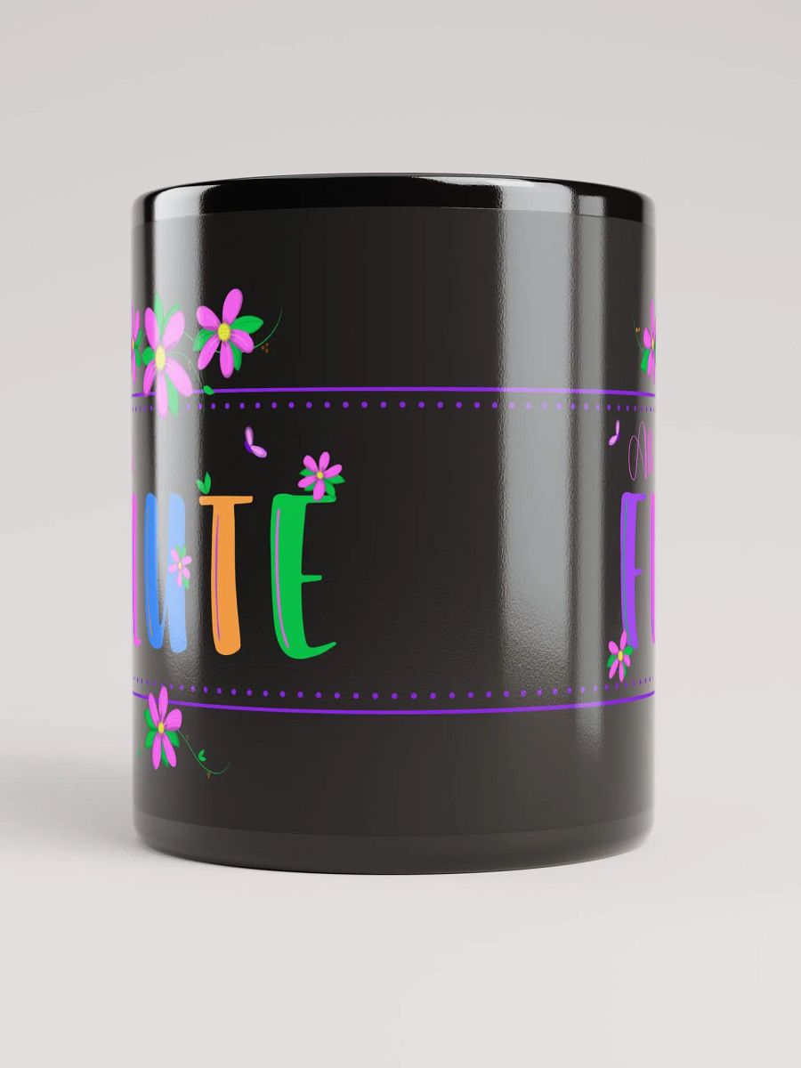 Floral Flutes Black Glossy Mug - Alto product image (5)