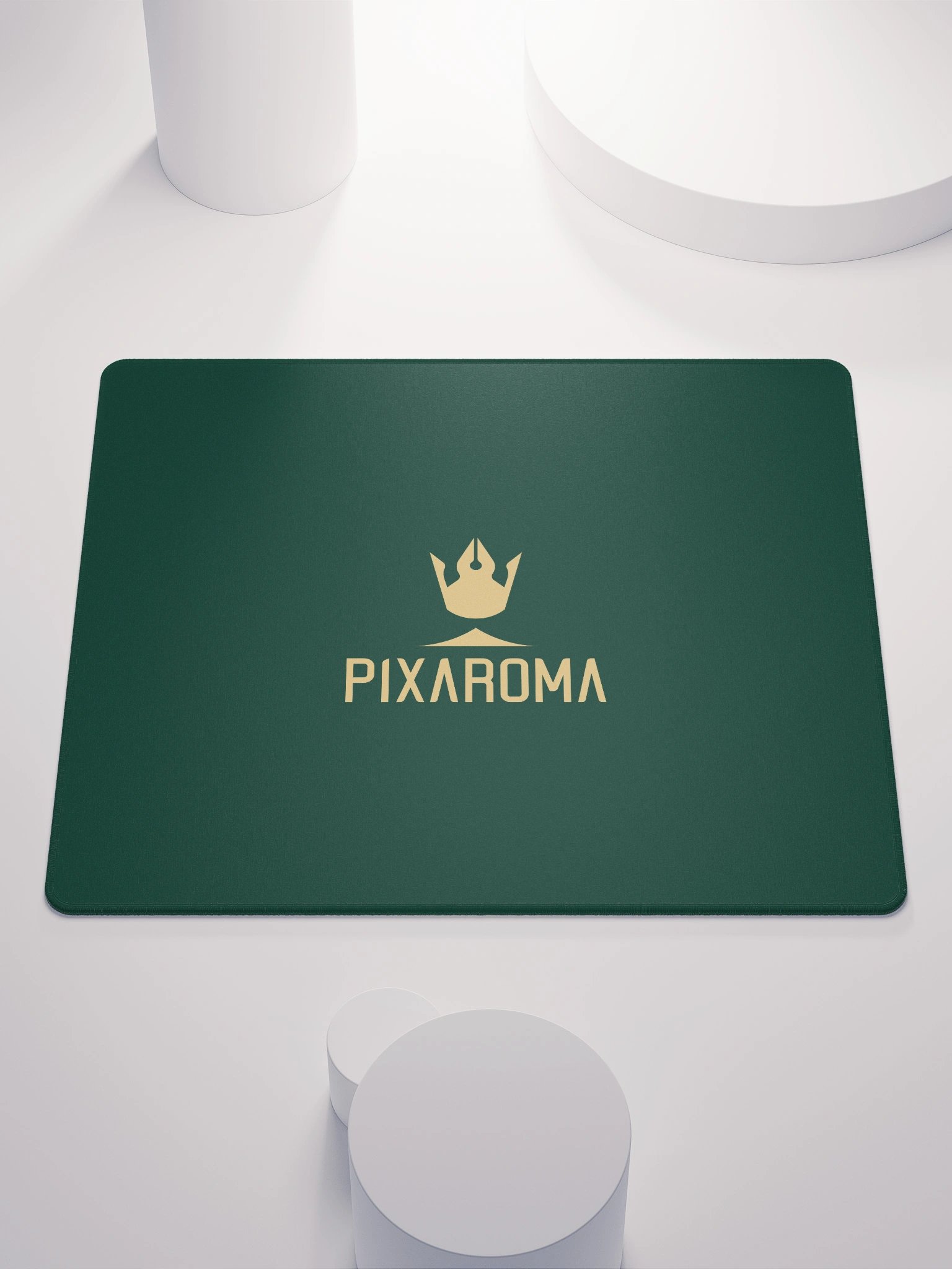 Pixaroma Gold Logo Gaming Mouse Pad (Green Edition) product image (2)