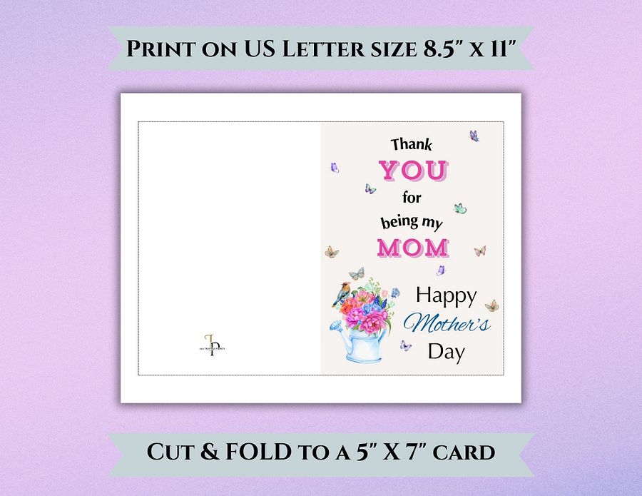 Flowers & Love Mother's Day Card product image (2)