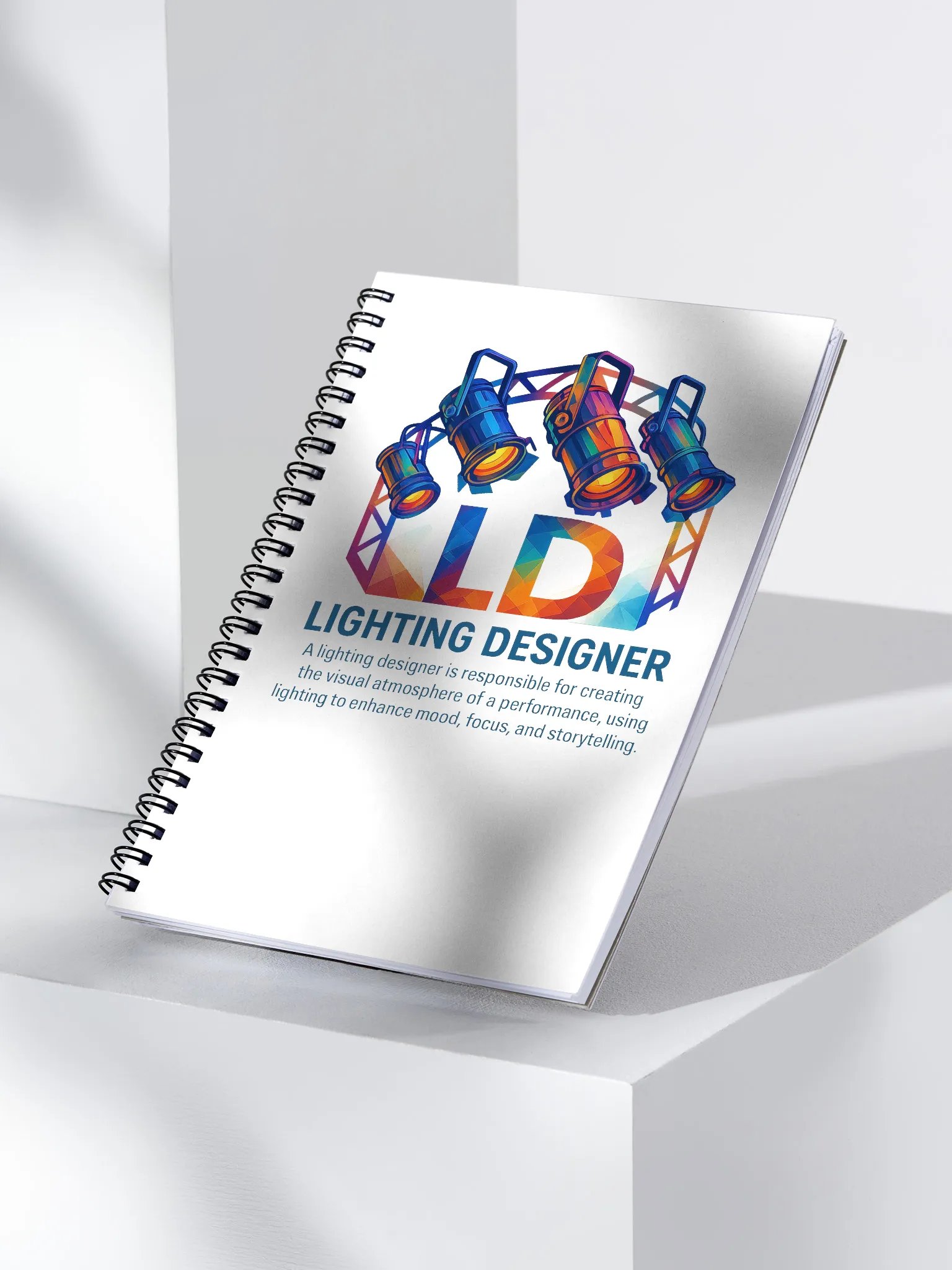 Theatrically Jerry: "LD(Light Designer) Prismatic Series" Spiral Notebook product image (3)